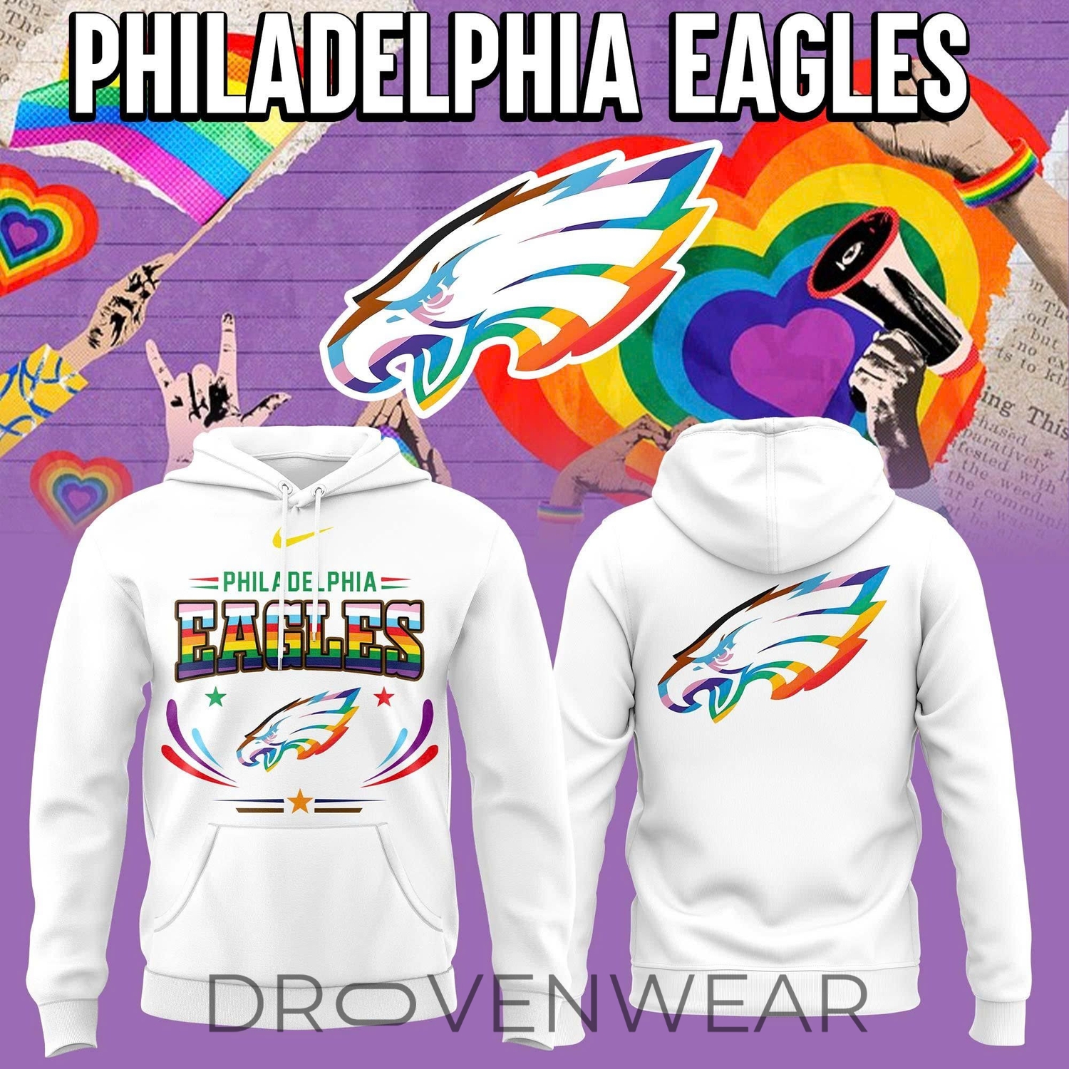 Philadelphia Eagles Pride Month 2026 Love & Acceptance Hoodie V3 Philadelphia Eagles Pride Month 2026 Love & Acceptance Hoodie V3