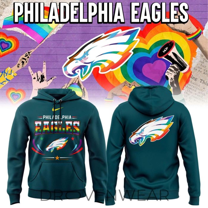 Philadelphia Eagles Pride Month 2026 Love & Acceptance Hoodie V3 - Image 3