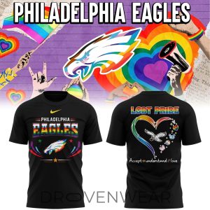 Philadelphia Eagles Pride Month 2026 Love Acceptance TShirt by Drovenwear.com