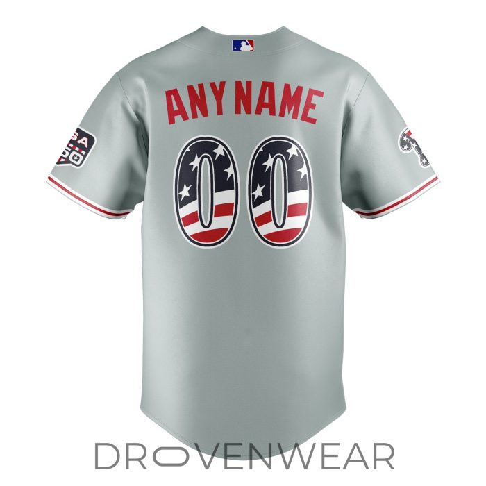 Philadelphia Phillies Independence Day USA 250th Anniversary Road Baseball Jersey - Image 2