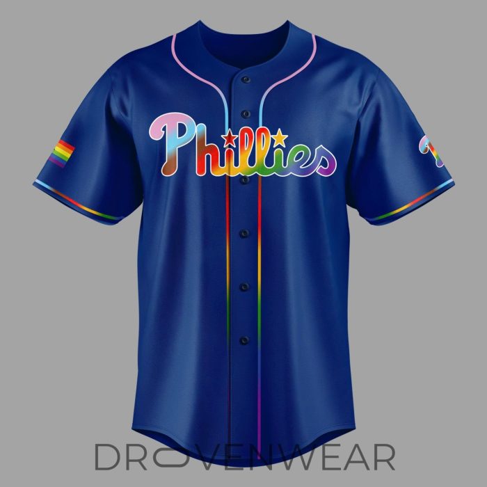 Philadelphia Phillies Pride Celebration Blue Jersey 2026 - Image 2