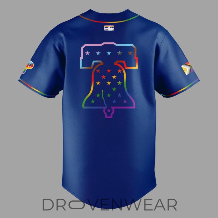 Philadelphia Phillies Pride Celebration Blue Jersey 2026 - Image 3