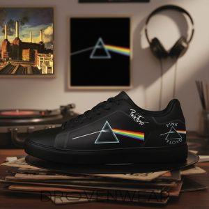 Pink Floyd Dark Side Inspired Skate Sneakers by Drovenwear.com