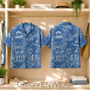 Pink Floyd Dark Side of the Moon Wish You Were Here Toile Hawaiian Shirt - Image 2