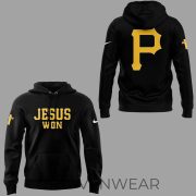 Pittsburgh Pirates Jesus Won Inspirational Limited Edition Hoodie - Image 2