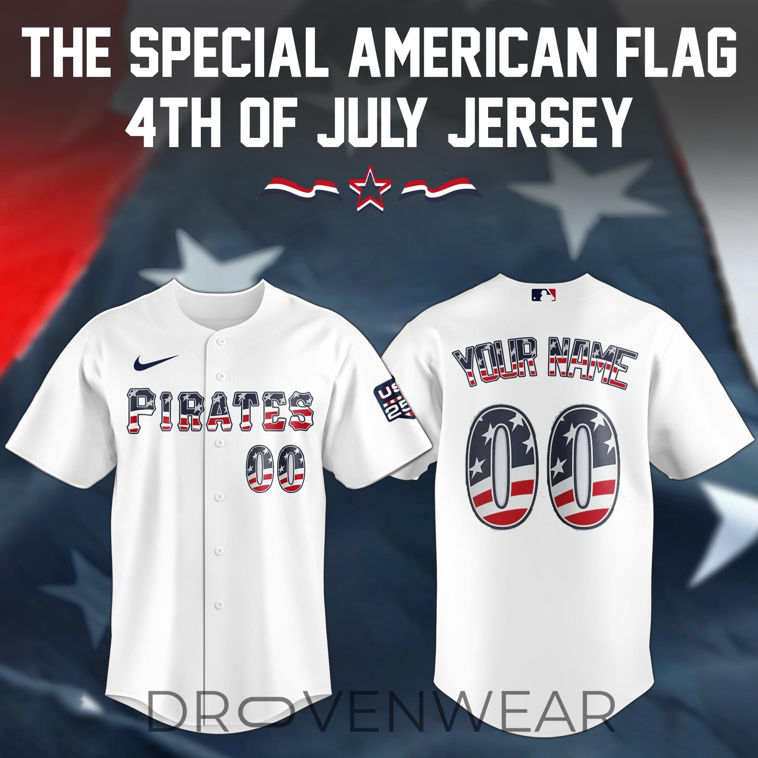 Pittsburgh Pirates USA Independence 250 Baseball Jersey 2026 Pittsburgh Pirates USA Independence 250 Baseball Jersey 2026