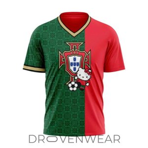 Portugal x Hello Kitty World Cup 2026 Limited Edition Shirt by Drovenwear.com