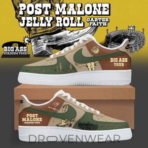 Post Malone BIG ASS Stadium Tour 2026 Custom Sneakers by Drovenwear.com