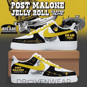 Post Malone BIG ASS Stadium World Tour Premium Sneakers V2 by Drovenwear.com