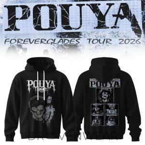 Pouya Foreverglades Tour 2026 Black Hoodie V2 by Drovenwear.com