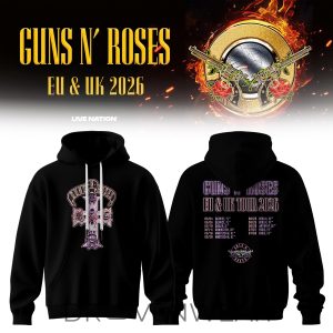 Premium Edition Guns N Roses World Tour 2026 Hoodie by Drovenwear.com