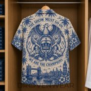 Queen Band Special Edition Tropical Blue Hawaiian Shirt - Image 4