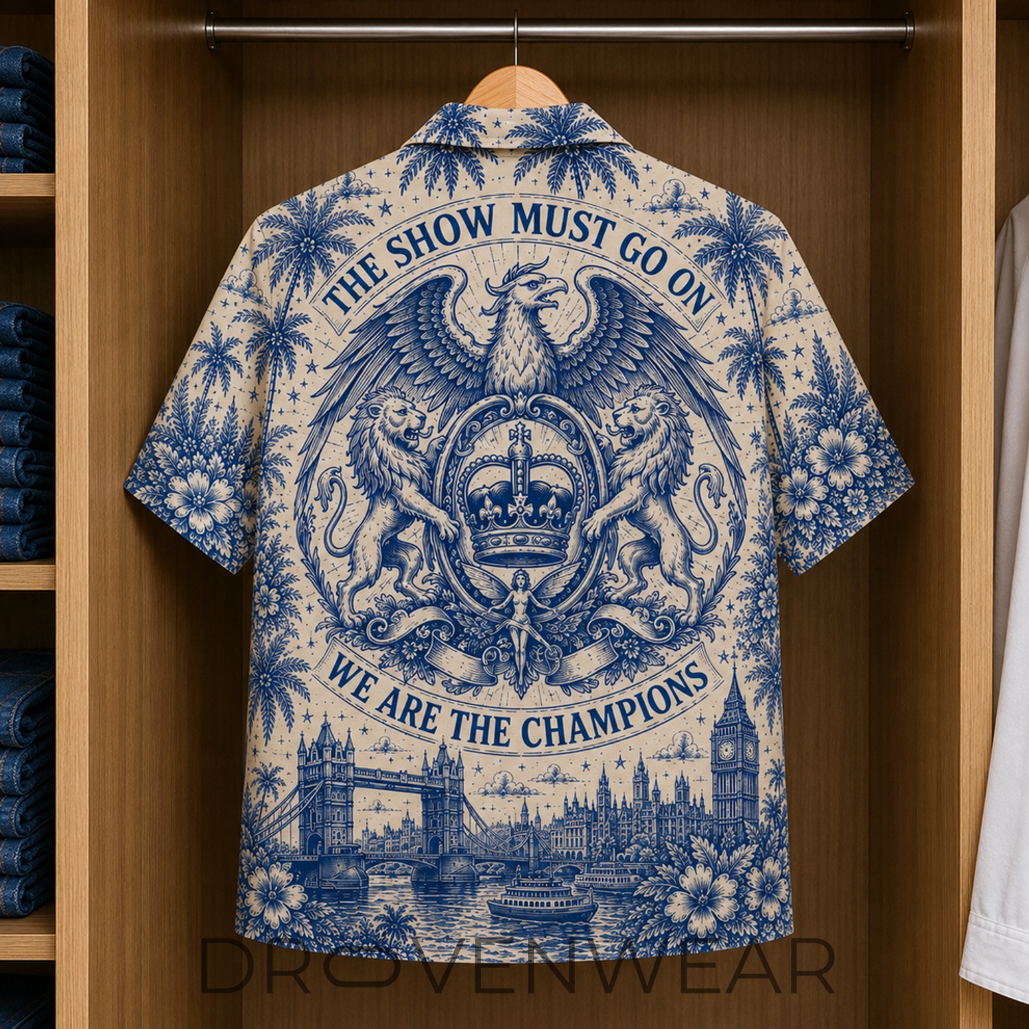 Queen Band Special Edition Tropical Blue Hawaiian Shirt Queen Band Special Edition Tropical Blue Hawaiian Shirt
