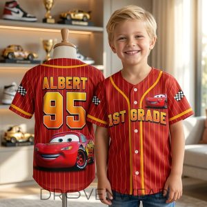 Race To School Baseball Jersey Personalized Gifts For Kids by Drovenwear.com