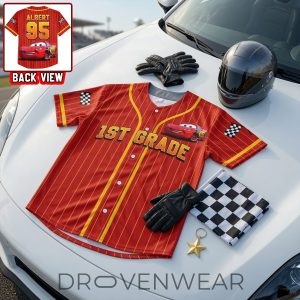 Race To School Baseball Jersey Personalized Gifts For Kids by Drovenwear.com