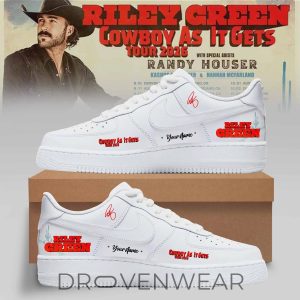 Riley Green Cowboy As It Gets Tour 2026 Exclusive Shoes V2 by Drovenwear.com