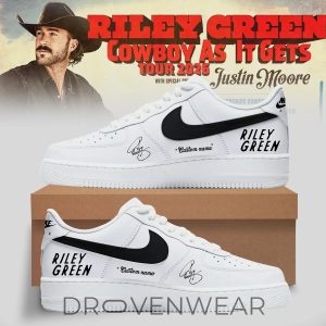 Riley Green Cowboy As It Gets Tour 2026 Fan Sneakers V3 by Drovenwear.com