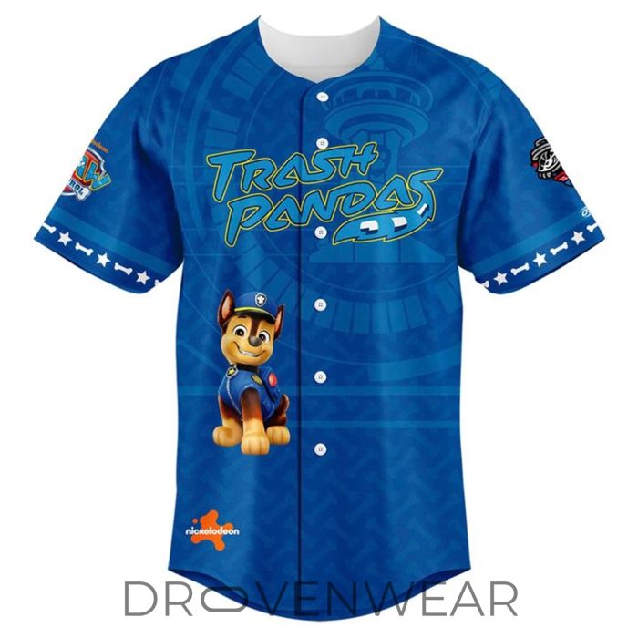 Rocket City Trash Panda 2026 Paw Patrol Adventure Day Baseball Jersey - Image 2