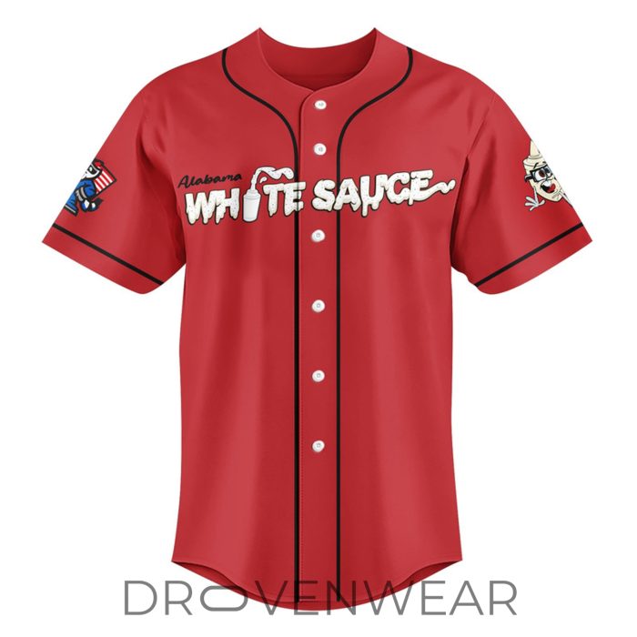 Rocket City Trash Pandas Alabama White Sauce Baseball Jersey - Image 2