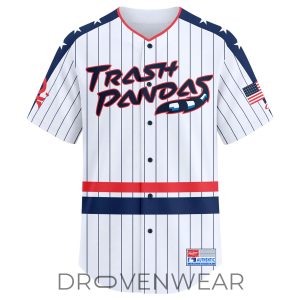 Rocket City Trash Pandas Americas 250th Baseball Jersey by Drovenwear.com