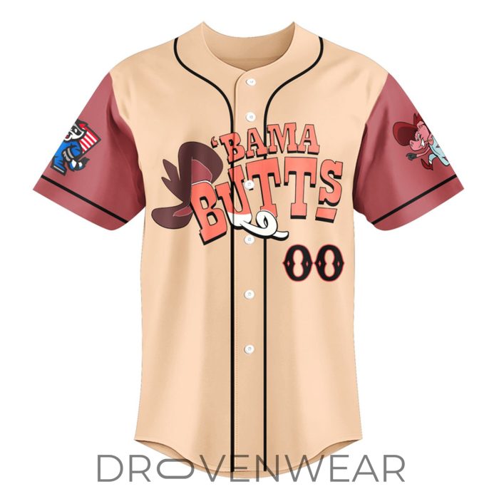 Rocket City Trash Pandas Bama Butts Baseball Jersey - Image 2