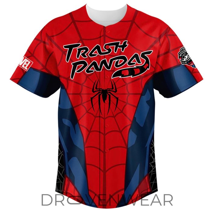 Rocket City Trash Pandas x Spider-Man Brand New Day Baseball Jersey 2026 - Image 2