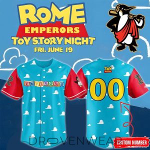 Rome Emperors Toy Story Night Collectors Baseball Jersey 2026 by Drovenwear.com