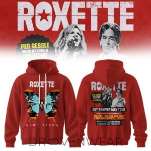 Roxette 40th Anniversary Fan Hoodie Version 3 by Drovenwear.com
