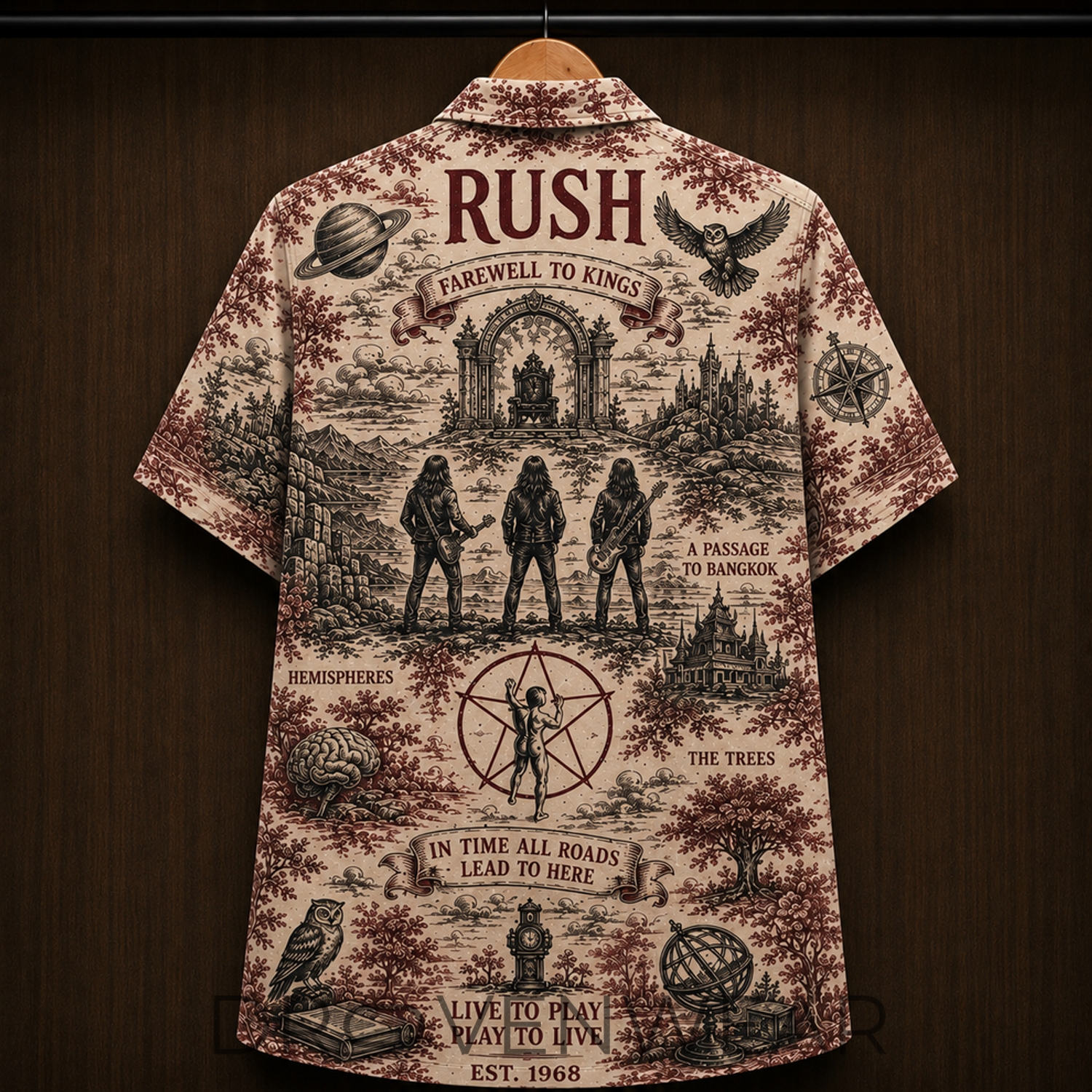 Rush Progressive Rock Music Farewell to Kings Hawaiian Shirt Rush Progressive Rock Music Farewell to Kings Hawaiian Shirt