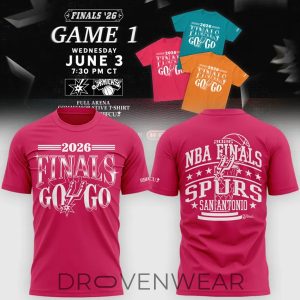San Antonio Spurs 2026 Finals Game 1 Fan Tee by Drovenwear.com