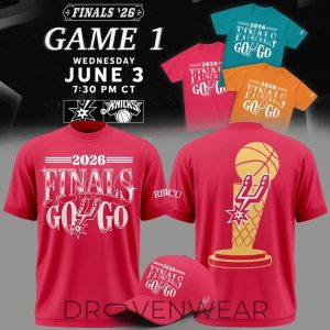 San Antonio Spurs NBA Finals Game One 2026 TShirt by Drovenwear.com