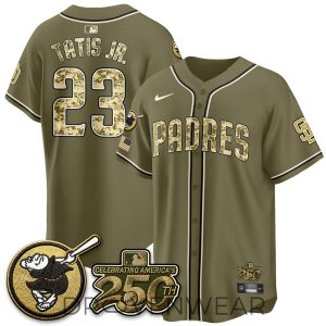 San Diego Padres Armed Forces Day 2026 Baseball Jersey by Drovenwear.com