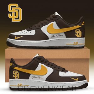 San Diego Padres Inspired Baseball Fan Shoes by Drovenwear.com