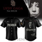 San Diego Padres Lady Gaga MAYHEM Ball Fan Baseball Jersey