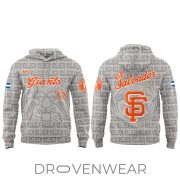 San Francisco Giants Salvadoran Heritage Night Grey Hoodie 2026 - Image 2