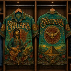 Santana Latin Rock Music Live Your Light Hawaiian Shirt by Drovenwear.com