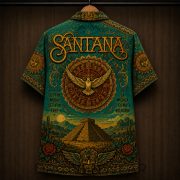 Santana Latin Rock Music Live Your Light Hawaiian Shirt - Image 4