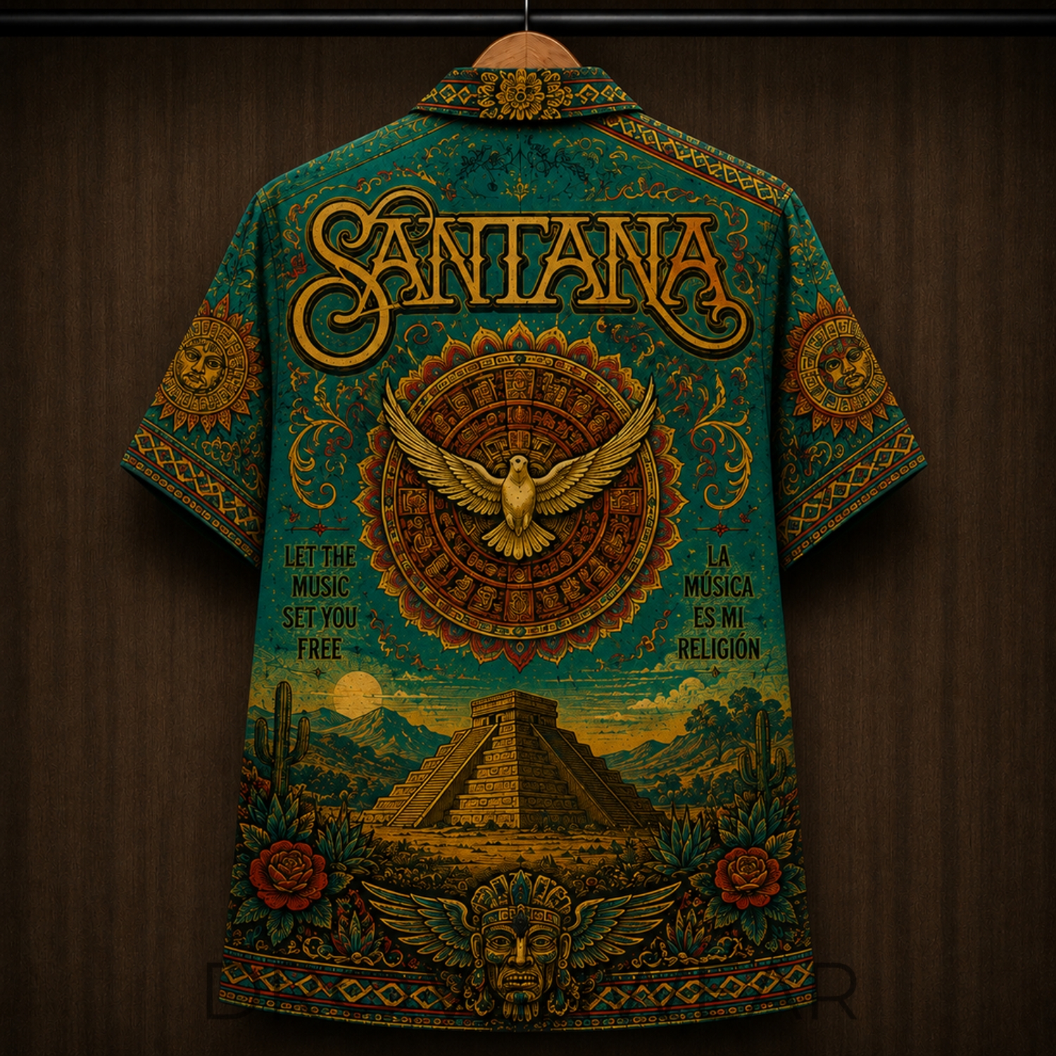 Santana Latin Rock Music Live Your Light Hawaiian Shirt Santana Latin Rock Music Live Your Light Hawaiian Shirt