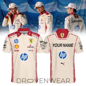 Scuderia Ferrari Monaco GP 2026 Premium Polo Shirt by Drovenwear.com