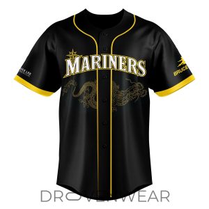 Seattle Mariners Bruce Lee Night Personalized Baseball Jersey by Drovenwear.com