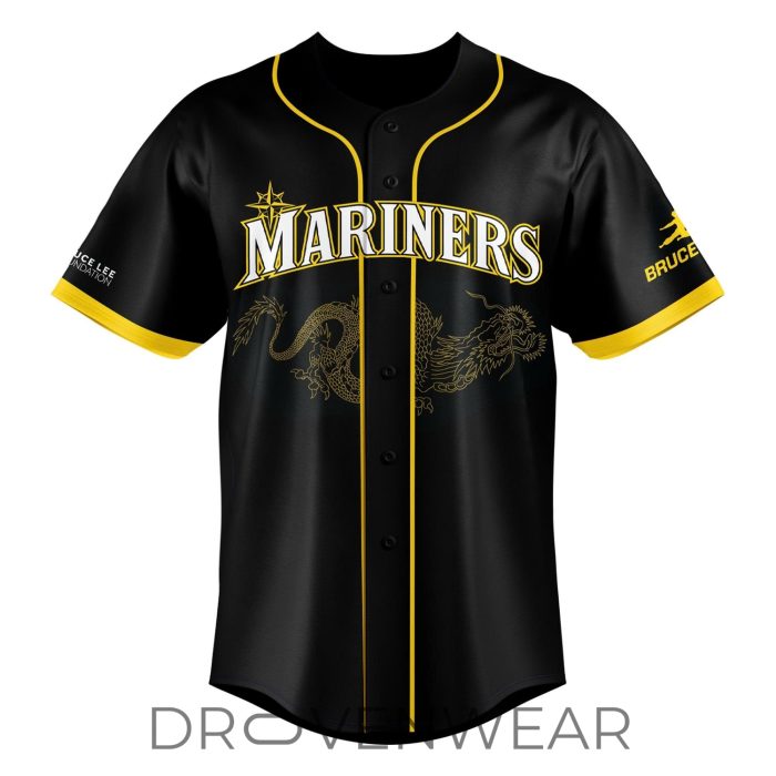 Seattle Mariners Bruce Lee Night Personalized Baseball Jersey - Image 2
