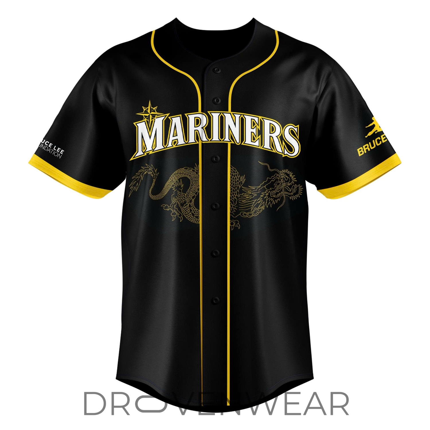 Seattle Mariners Bruce Lee Night Personalized Baseball Jersey Seattle Mariners Bruce Lee Night Personalized Baseball Jersey