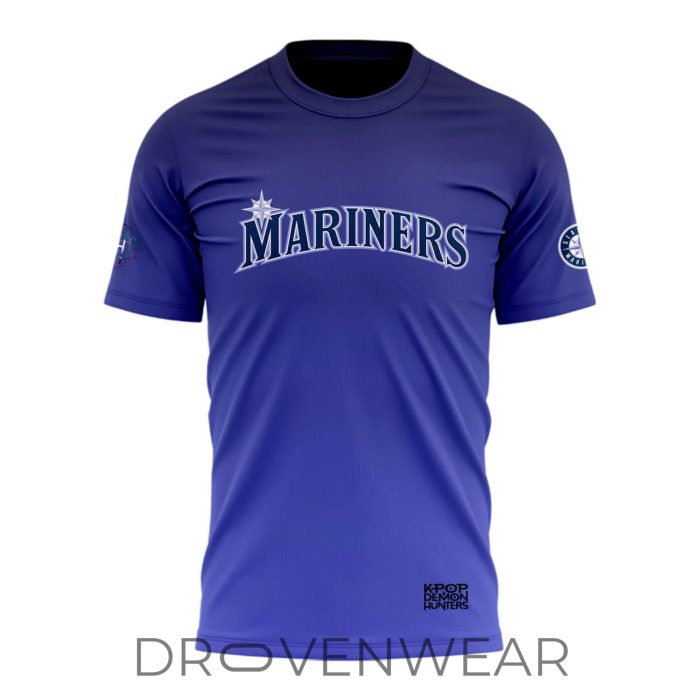 Seattle Mariners K-Pop Demon Hunters Night T-Shirt - Image 2