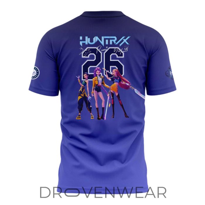 Seattle Mariners K-Pop Demon Hunters Night T-Shirt - Image 3