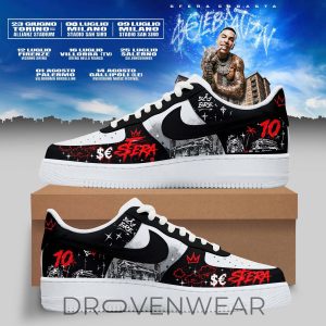 Sfera Ebbasta Celebration Tour 2026 Air Force 1 Shoes by Drovenwear.com