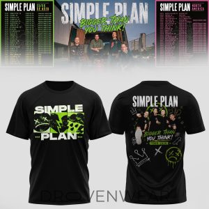 Simple Plan Bigger Than You Think Tour Graphic Shirt V3 by Drovenwear.com