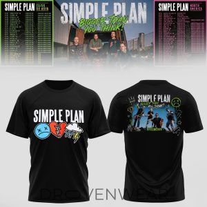 Simple Plan Bigger Than You Think Tour Graphic Shirt V5 by Drovenwear.com