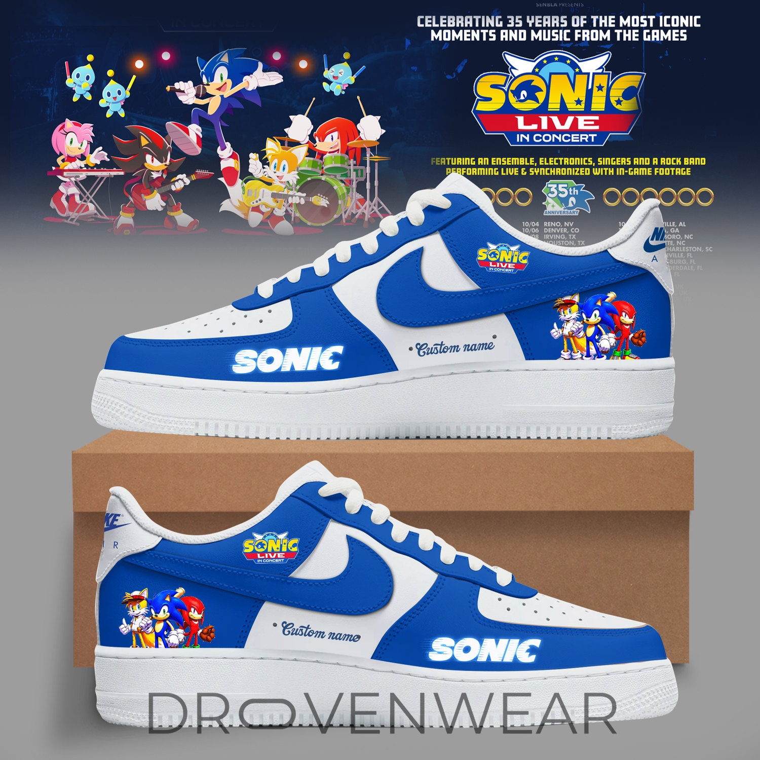 Sonic 35 Years Celebration Custom Air Force 1 Sneakers Sonic 35 Years Celebration Custom Air Force 1 Sneakers