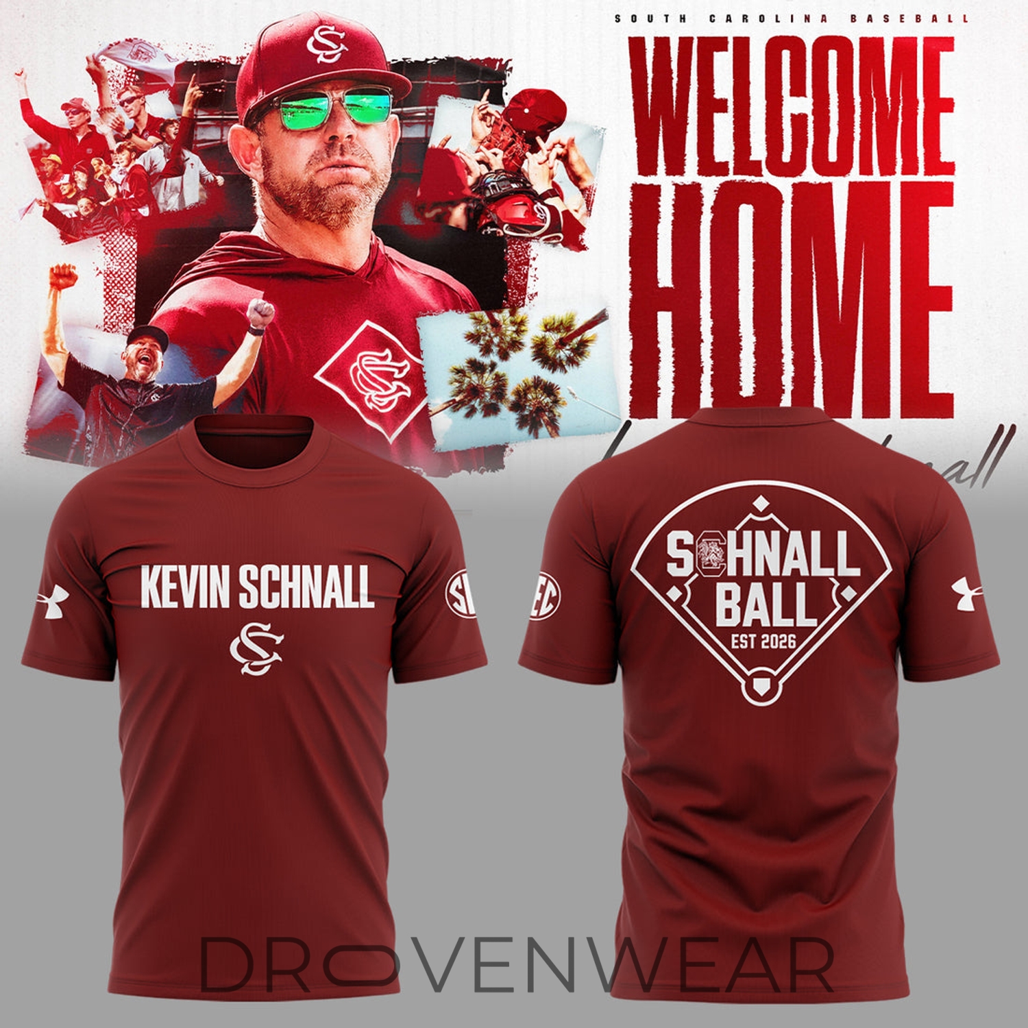 South Carolina Gamecocks Welcome Home Coach Kevin Schnall Fan Shirt South Carolina Gamecocks Welcome Home Coach Kevin Schnall Fan Shirt