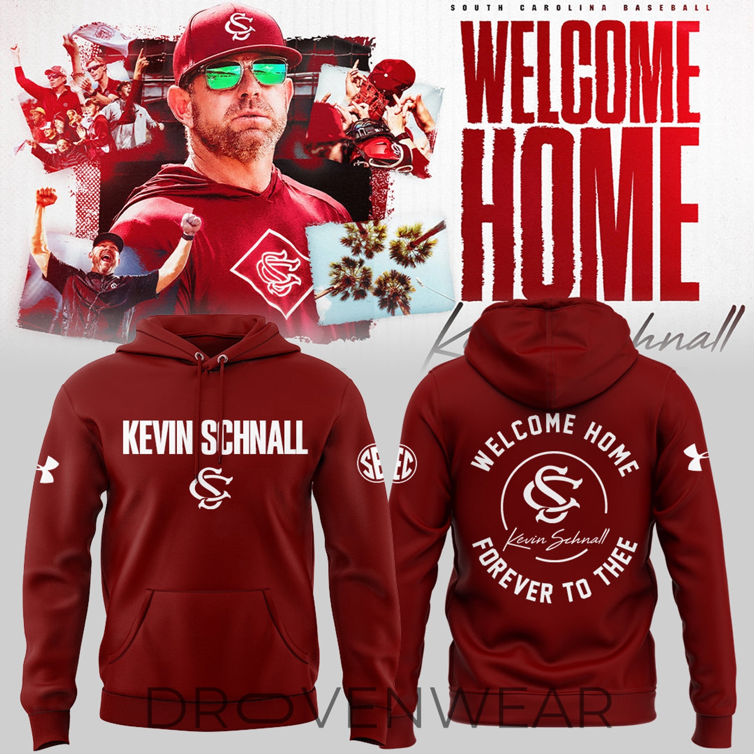 South Carolina Gamecocks Welcome Home Coach Kevin Schnall Hoodie South Carolina Gamecocks Welcome Home Coach Kevin Schnall Hoodie